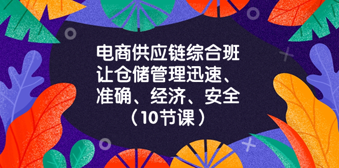 （8246期）电商-供应链综合班，让仓储管理迅速、准确、经济、安全！（10节课）-占领资源网