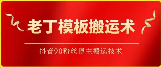 老丁模板搬运术：抖音90万粉丝博主搬运技术【揭秘】-占领资源网