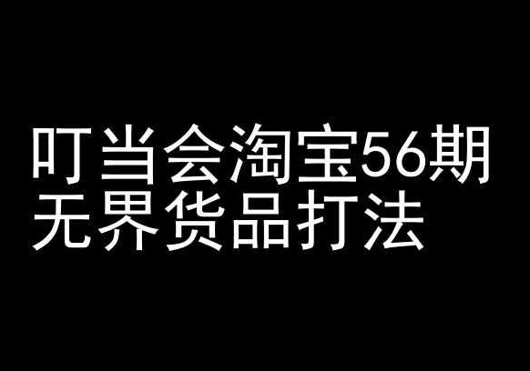 叮当会淘宝56期：无界货品打法-淘宝开店教程-占领资源网