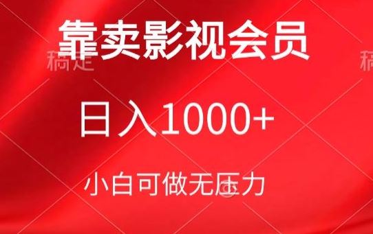 靠卖影视会员，日入1000+，落地保姆级教程，新手可学【揭秘】-占领资源网