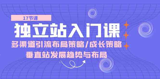 独立站入门课：多渠道引流布局策略/成长策略/垂直站发展趋势与布局-占领资源网