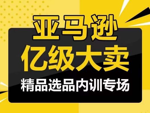 亚马逊亿级大卖-精品选品内训专场，亿级卖家分享选品成功之道-占领资源网