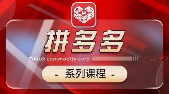 2024拼多多系列课，【基础】【运营】【活动】【推广】【玩法】5大模块-占领资源网