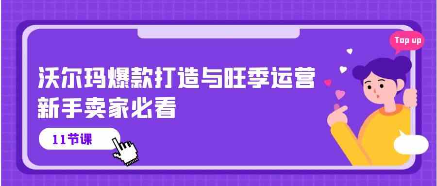 沃尔玛爆款打造与旺季运营，新手卖家必看（11节视频课）-占领资源网