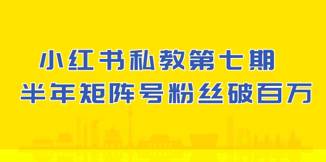 小红书私教第七期，小红书90天涨粉18w，1周涨粉破万 半年矩阵号粉丝破百万-占领资源网