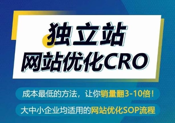 独立站网站优化CRO，成本最低的方法，让你销量翻3-10倍-占领资源网