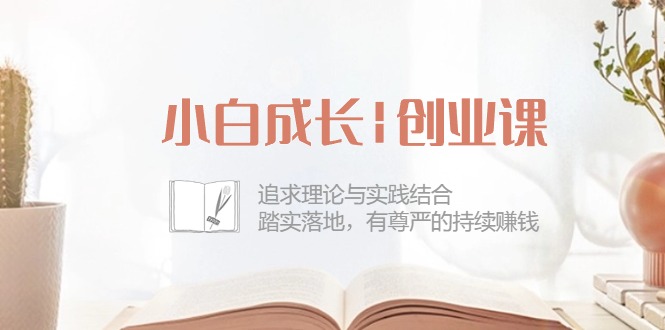小白成长创业课：追求理论与实践结合，踏实落地，有尊严的持续赚钱（42节）-占领资源网