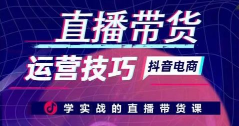 直播带货运营技巧，学实战的直播带货课-占领资源网