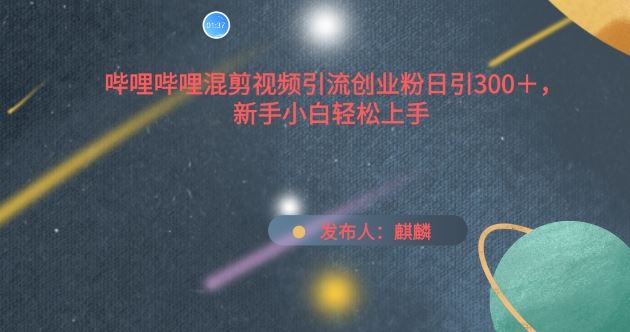 哔哩哔哩混剪视频引流创业粉日引300+，新手小白轻松上手【揭秘】-占领资源网