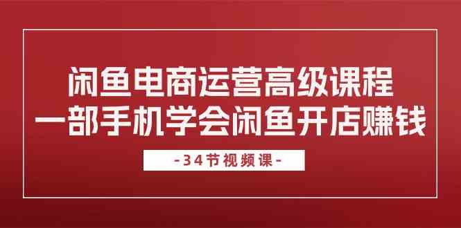 闲鱼电商运营高级课程，一部手机学会闲鱼开店赚钱（34节课）-占领资源网