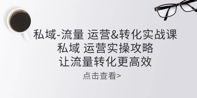 私域流量运营&转化实操课：私域运营实操攻略，让流量转化更高效-占领资源网