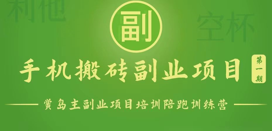 手机搬砖小副业项目训练营1.0，能用手机做的简单小副业-占领资源网
