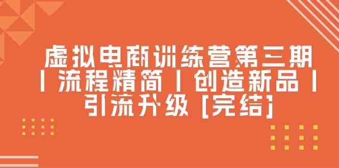 虚拟电商训练营第三期丨流程精简丨创造新品丨引流升级 [完结]-占领资源网
