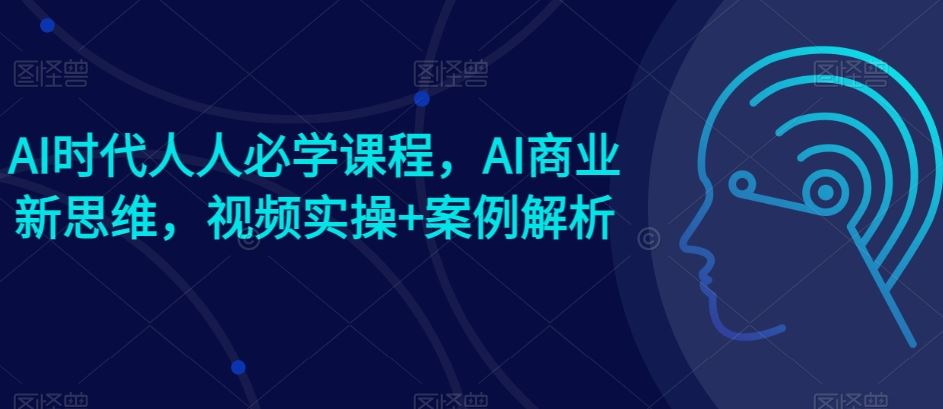 AI时代人人必学课程，AI商业新思维，视频实操+案例解析【赠AI商业爆款案例】-占领资源网