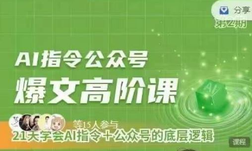 Ai指令公众号高阶课，学会ai指令+公众号的底层逻辑-占领资源网