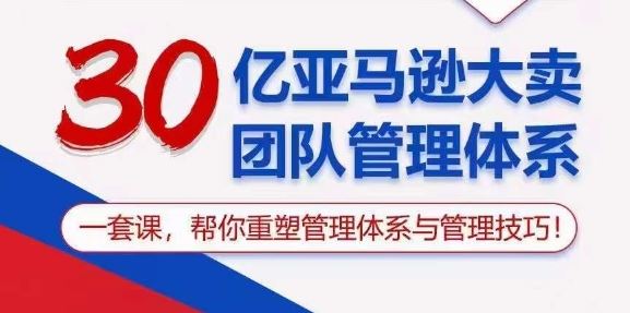 30亿亚马逊大卖团队管理体系，一套课，帮你重塑管理体系与管理技巧-占领资源网