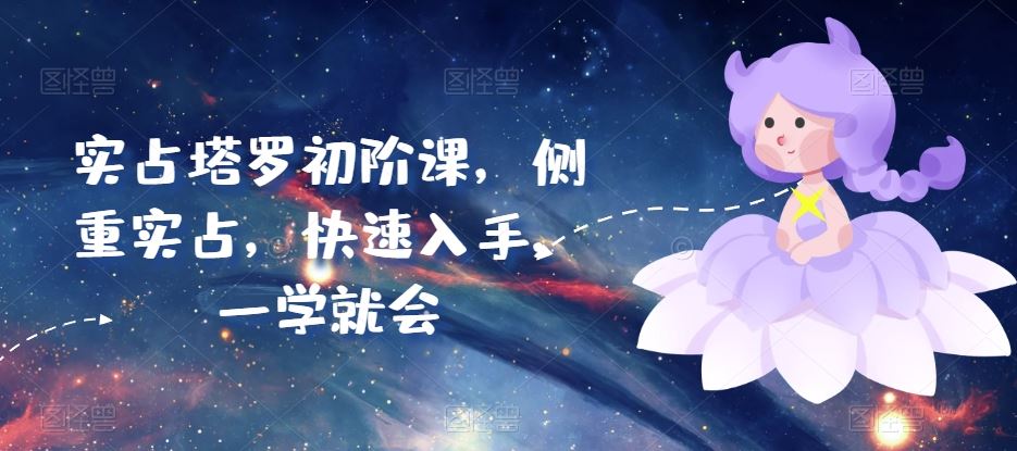 实占塔罗初阶课，侧重实占，快速入手，一学就会-占领资源网