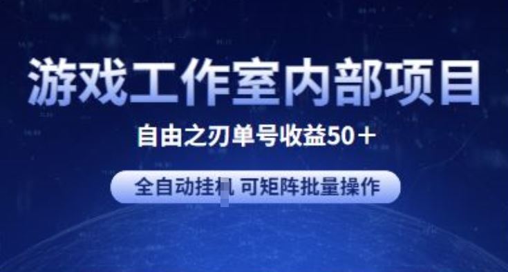 游戏工作室内部项目 自由之刃2 单号收益50+ 全自动挂JI 可矩阵批量操作【揭秘】-占领资源网