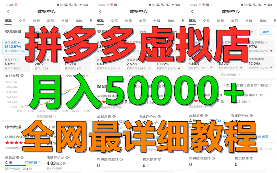 拼多多虚拟电商训练营月入50000+你也行，暴利稳定长久，副业首选-占领资源网