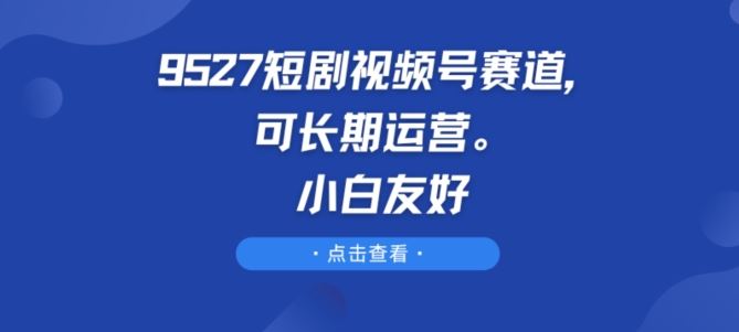 9527短剧视频号赛道，可长期运营，小白友好【揭秘】-占领资源网