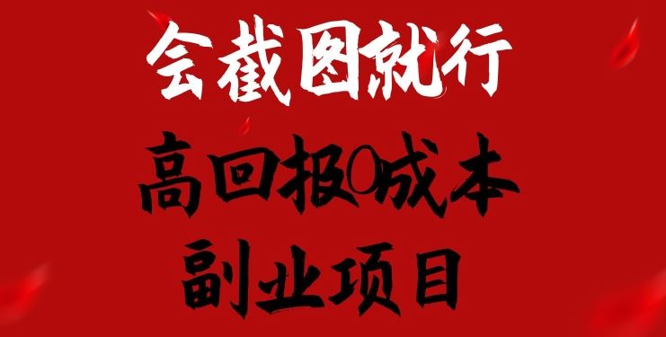 会截图就行，高回报0成本副业项目，卖离婚模板一天1.5k+【揭秘】-占领资源网