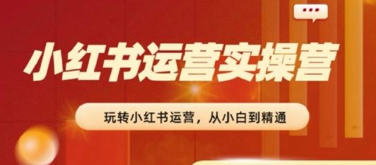 2024小红书运营实操营，​从入门到精通，完成从0~1~100-占领资源网