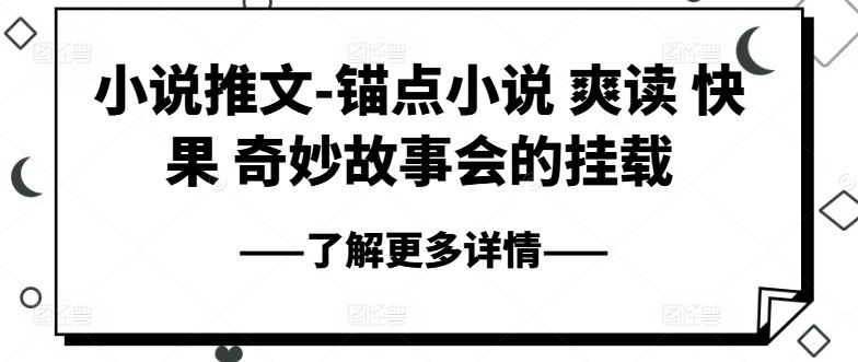 小说推文-锚点小说 爽读 快果 奇妙故事会的挂载-占领资源网