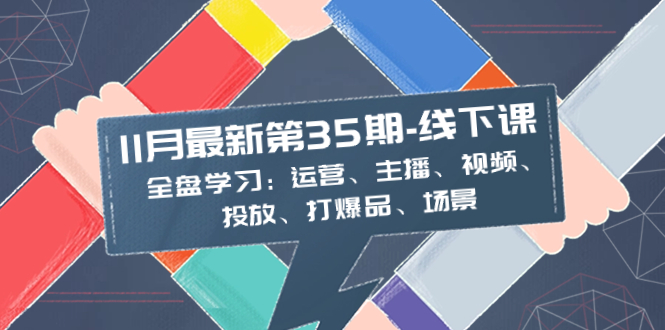 （8314期）11月最新-35期-线下课：全盘学习：运营、主播、视频、投放、打爆品、场景-占领资源网