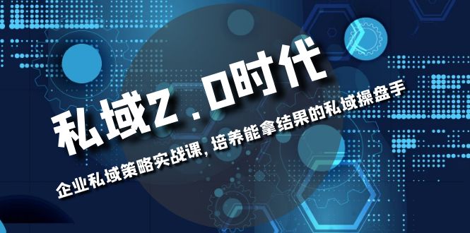 （8291期）私域-2.0时代：企业私域策略实战课，培养能拿结果的私域操盘手-占领资源网