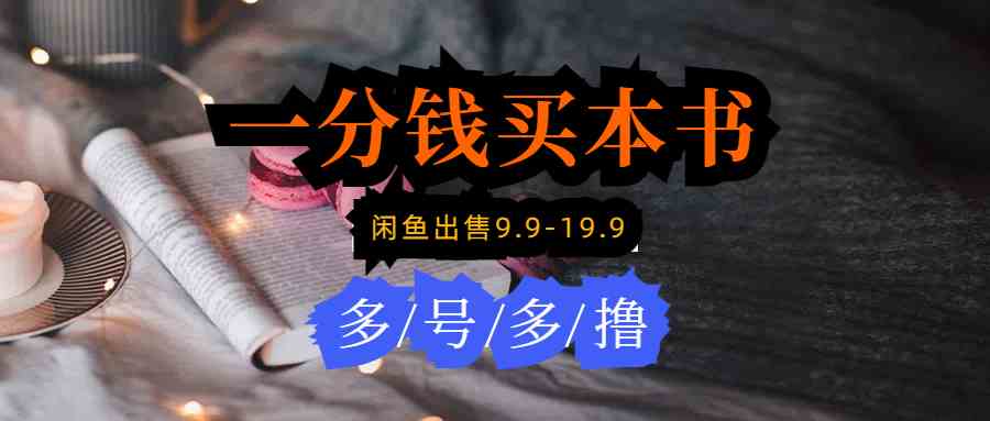 （9695期）每天花1分钱买一本书，闲鱼出售9.9-19.9不等，多账号多撸 新手小白均可操作-占领资源网