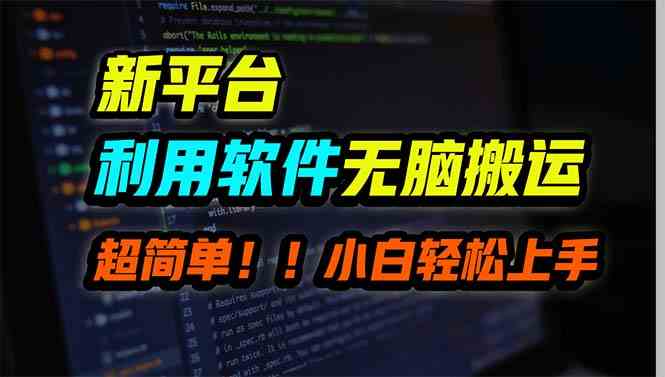 （9745期）新平台用软件无脑搬运，月赚10000+，小白也能轻松上手-占领资源网