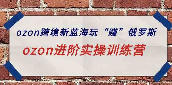 （9800期）ozon跨境新蓝海玩“赚”俄罗斯，ozon进阶实操训练营-占领资源网