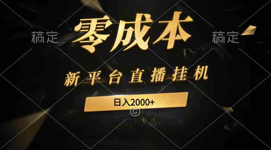 （9841期）新平台直播挂机最新玩法，0成本，不违规，日入2000+-占领资源网