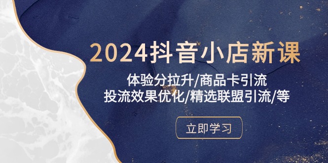 （10206期）2024抖音小店新课，体验分拉升/商品卡引流/投流效果优化/精选联盟引流/等-占领资源网