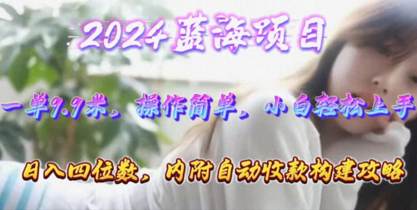 （10204期）年轻群体的蓝海市场，1单9.9元，操作简单，小白轻松上手，日入四位数-占领资源网