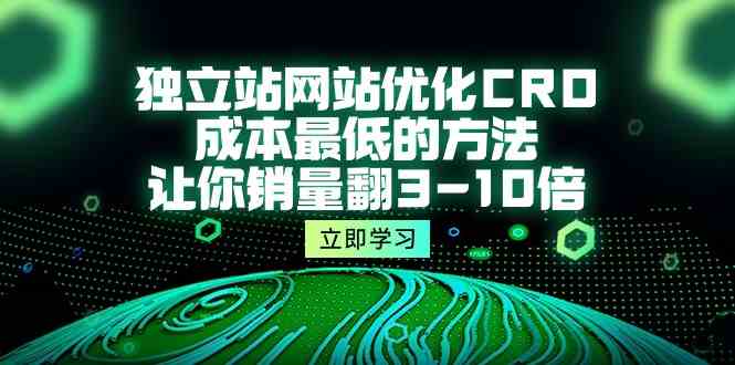 （10173期）独立站网站优化CRO，成本最低的方法，让你销量翻3-10倍（5节课）-占领资源网