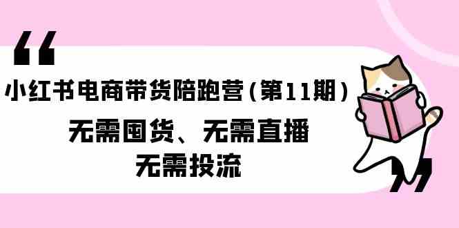 （9996期）小红书电商带货陪跑营(第11期)无需囤货、无需直播、无需投流（送往期10套）-占领资源网