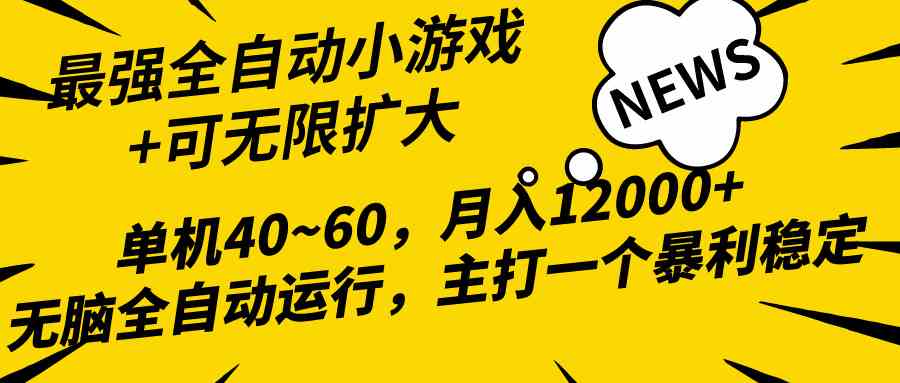（10046期）2024最新全网独家小游戏全自动，单机40~60,稳定躺赚，小白都能月入过万-占领资源网