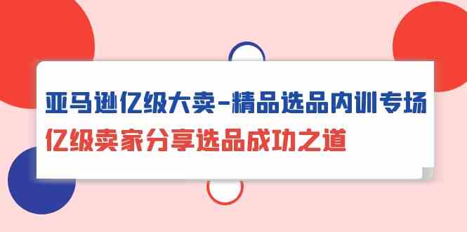 （10034期）亚马逊亿级大卖-精品选品内训专场，亿级卖家分享选品成功之道-占领资源网