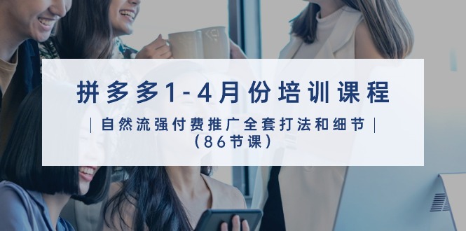 （10495期）拼多多1-4月份培训课程，自然流强付费推广全套打法和细节（86节课）-占领资源网