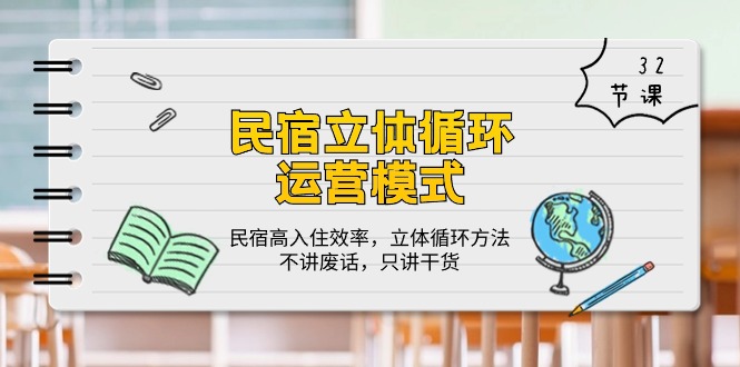 （10284期）民宿 立体循环运营模式：民宿高入住效率，立体循环方法，只讲干货（32节）-占领资源网