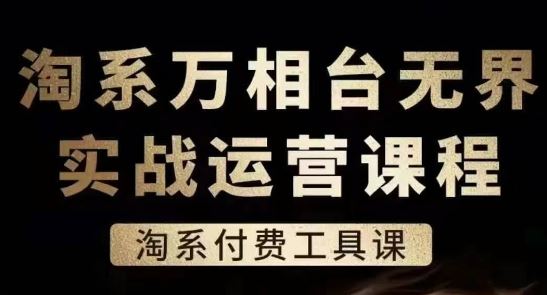 淘系万相台无界实战运营课，淘系付费工具课-占领资源网