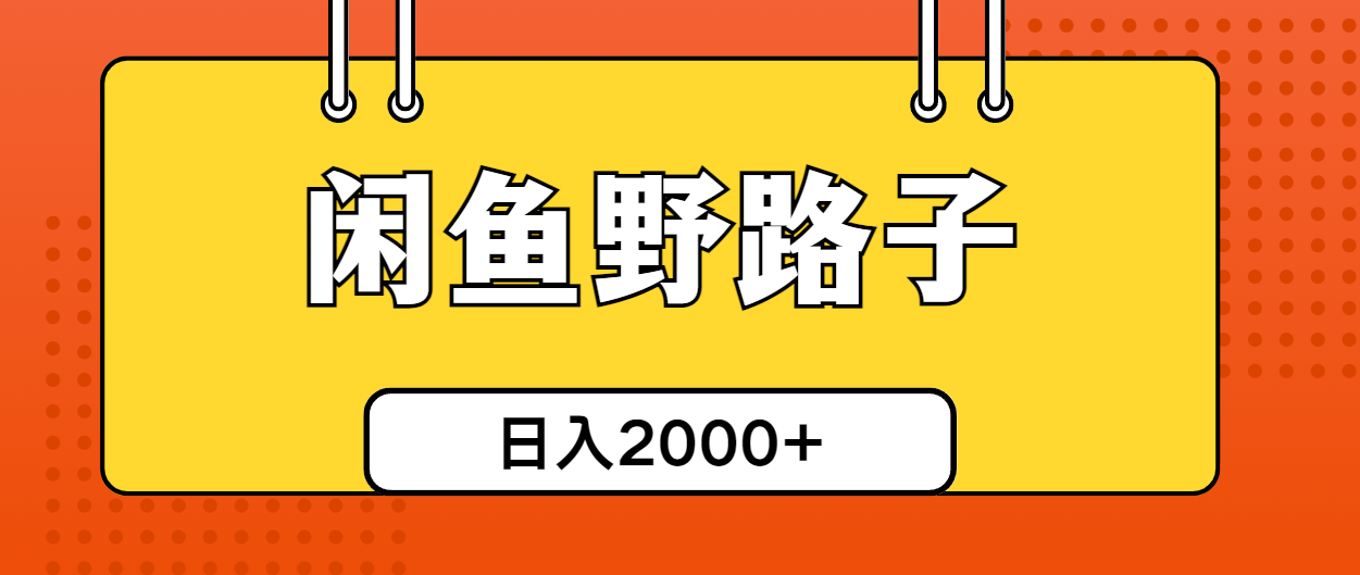 （10679期）闲鱼野路子引流创业粉，日引50+单日变现四位数-占领资源网
