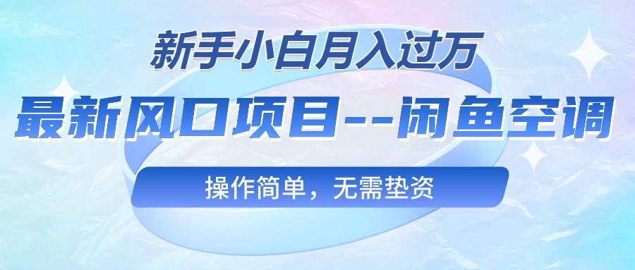 （10767期）最新风口项目—闲鱼空调，新手小白月入过万，操作简单，无需垫资-占领资源网