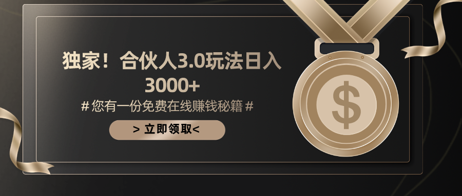 （10727期）游戏合伙人3.0，日入3000+，无限扩大的蓝海项目-占领资源网
