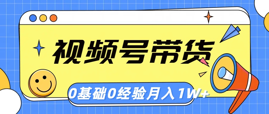 （10723期）视频号轻创业带货，零基础，零经验，月入1w+-占领资源网