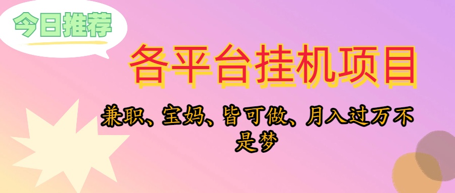 （10642期）靠挂机，在家躺平轻松月入过万，适合宝爸宝妈学生党，也欢迎工作室对接-占领资源网