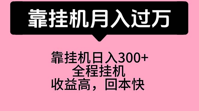（10572期）靠挂机，月入过万，特别适合宝爸宝妈学生党，工作室特别推荐-占领资源网