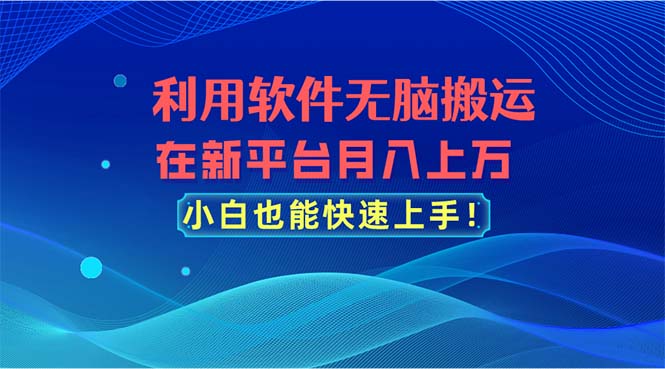 （11078期）利用软件无脑搬运，在新平台月入上万，小白也能快速上手-占领资源网