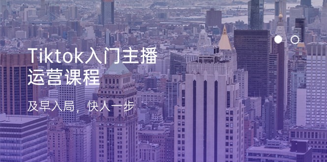 （11045期）Tiktok入门主播运营课程，及早入局，快人一步（11节）-占领资源网